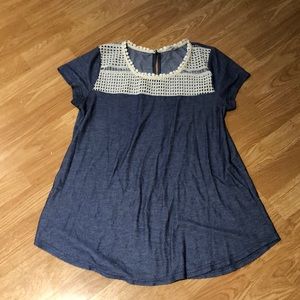 Siren Lily half crochet top